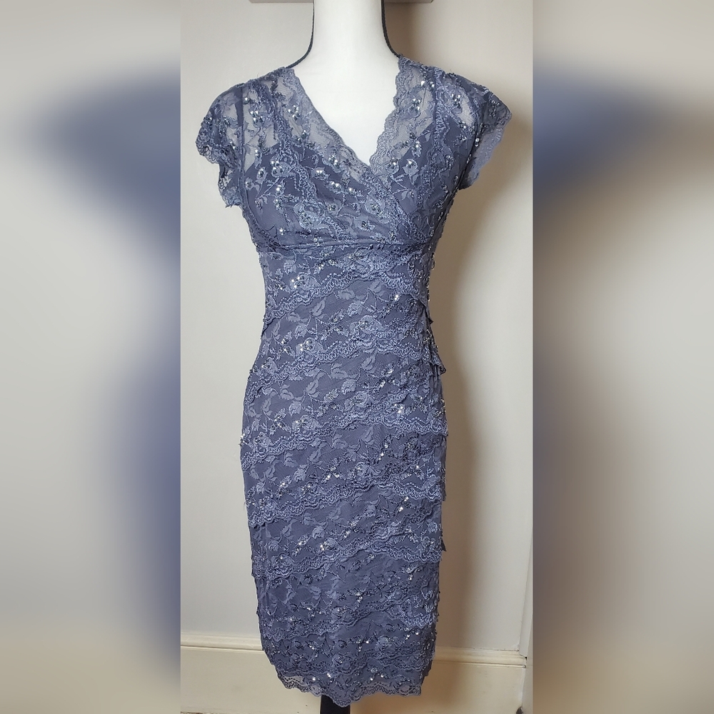 Marina Size 4 Sequin Bodycon Party Cocktail Dress - Picture 3 of 13